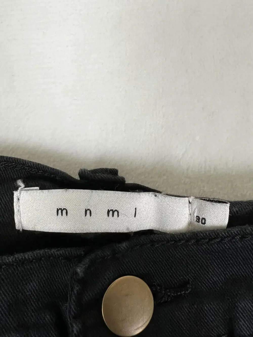 Mnml Double Knee Carpenter Jeans Mens 30x30 Black Ankle Zip Pants